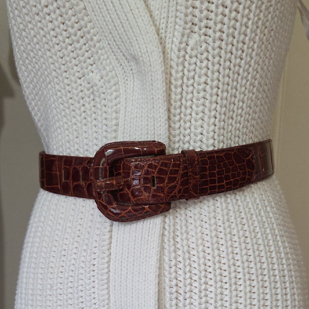 Brown Alligator Belt